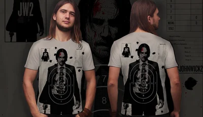 Футболки с полной запечаткой: Джон Уик 2